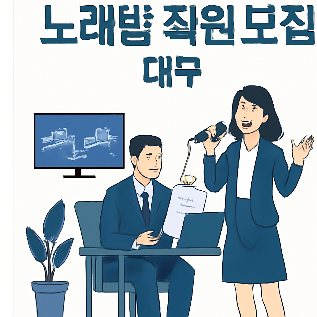 노래방 직원 모집 대구 이미지