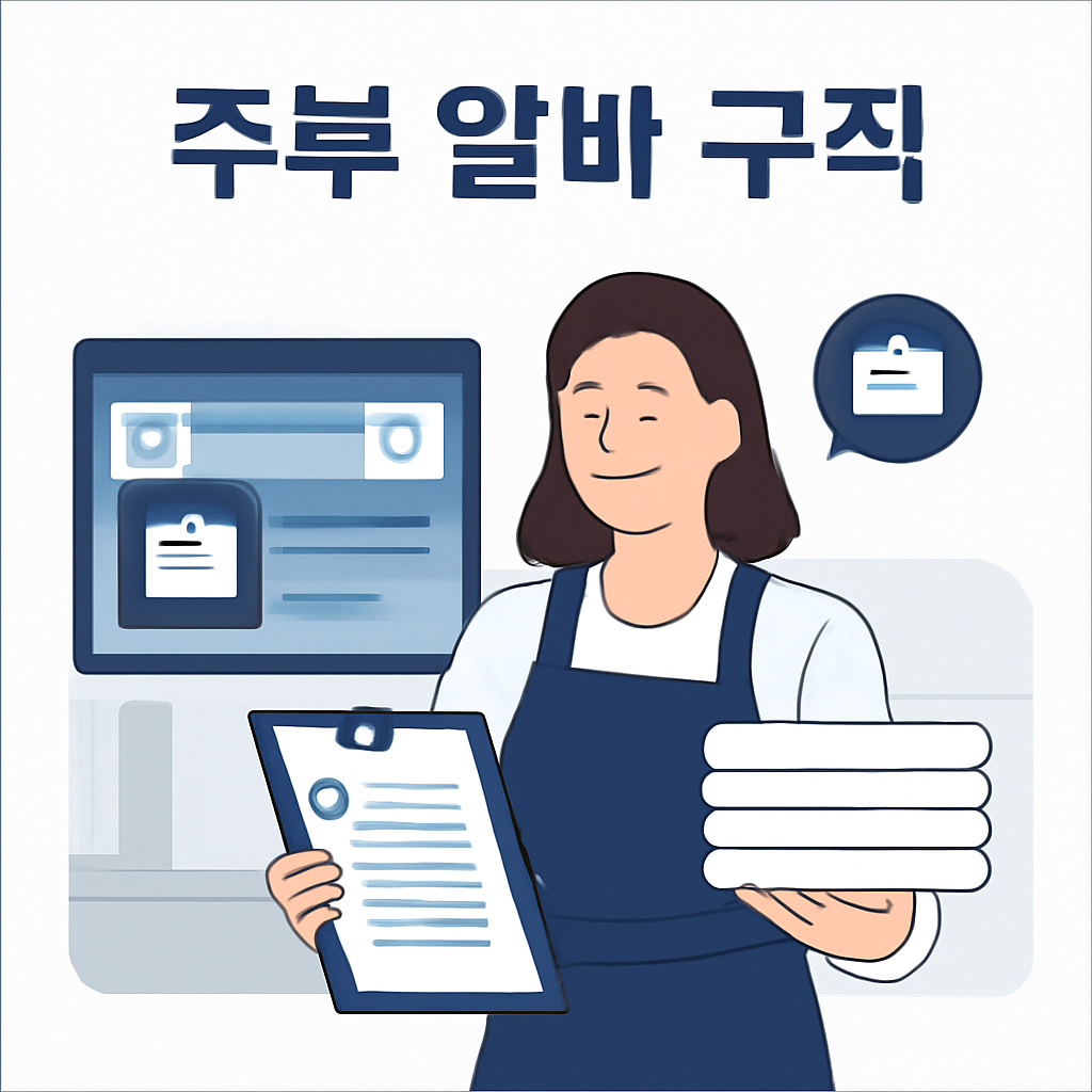 주부 알바 구직 이미지
