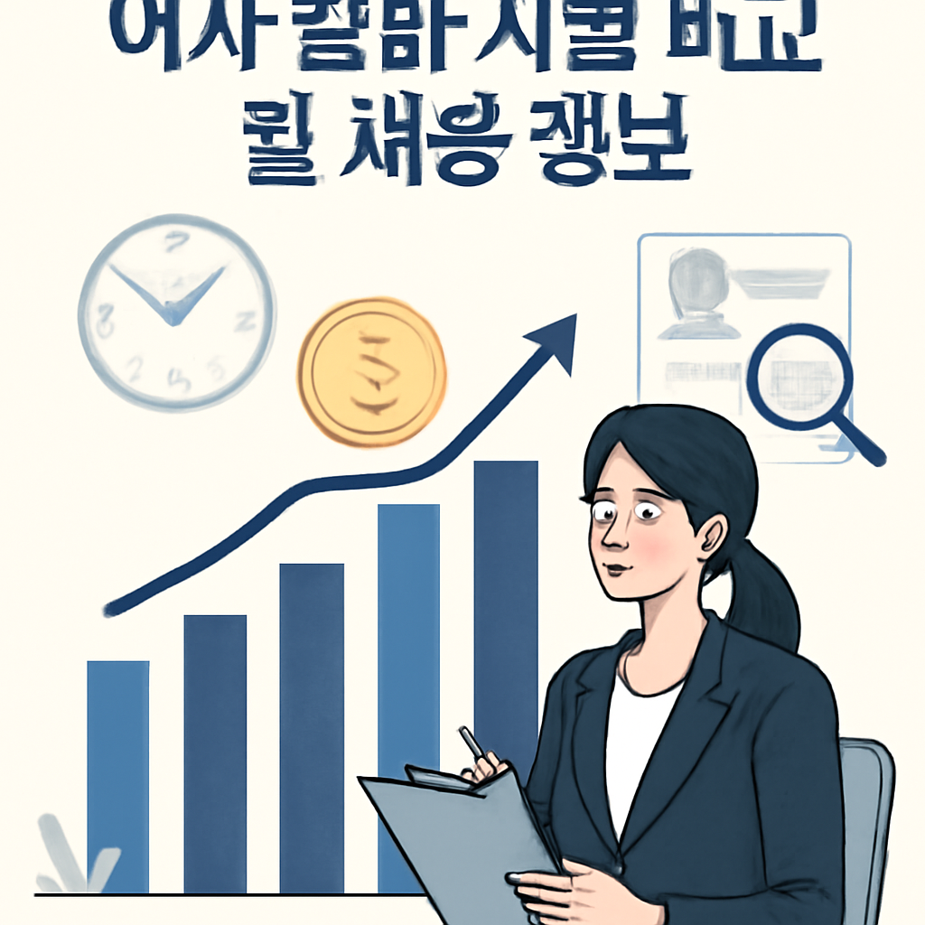 여자 알바 시급 비교 및 채용 정보 이미지