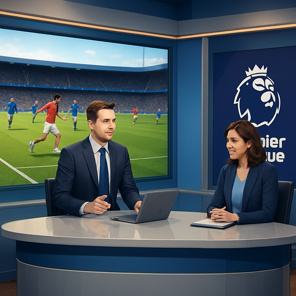 프리미어리그 중계 방송 이미지