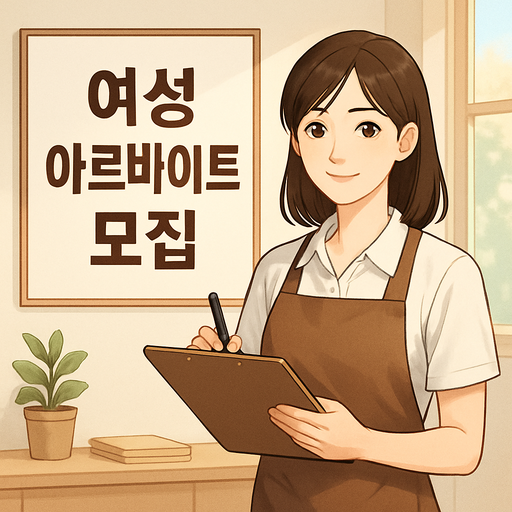 여성 아르바이트 모집 이미지